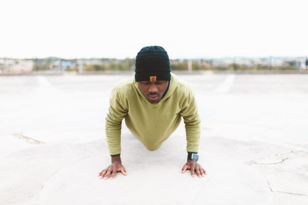 Man doing push ups